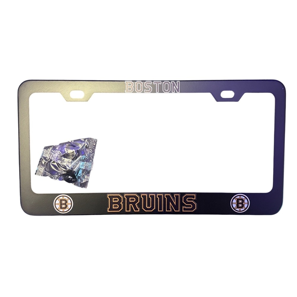 NEW NHL Boston Bruins License Plate Frame Black New